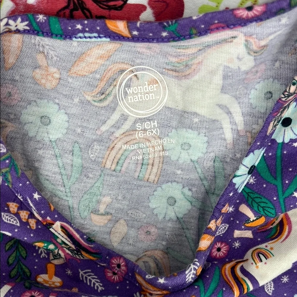 Unicorn Print Purple Dress